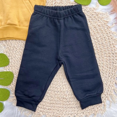 Conj. Casaco com Capuz Explore e Calça de Moletom - Mostarda e Preto